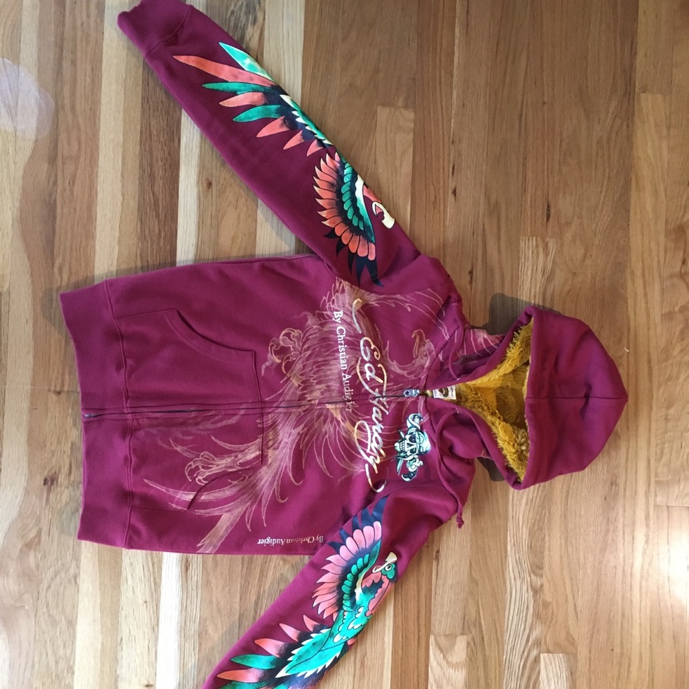 Red Ed Hardy sweatshirt